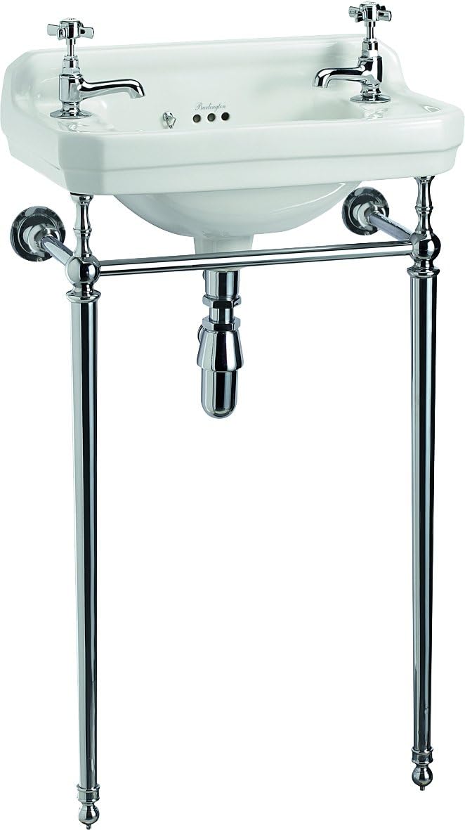 Burlington Edwardian 51cm Cloakroom Basin with Basin Stand Amazon.co