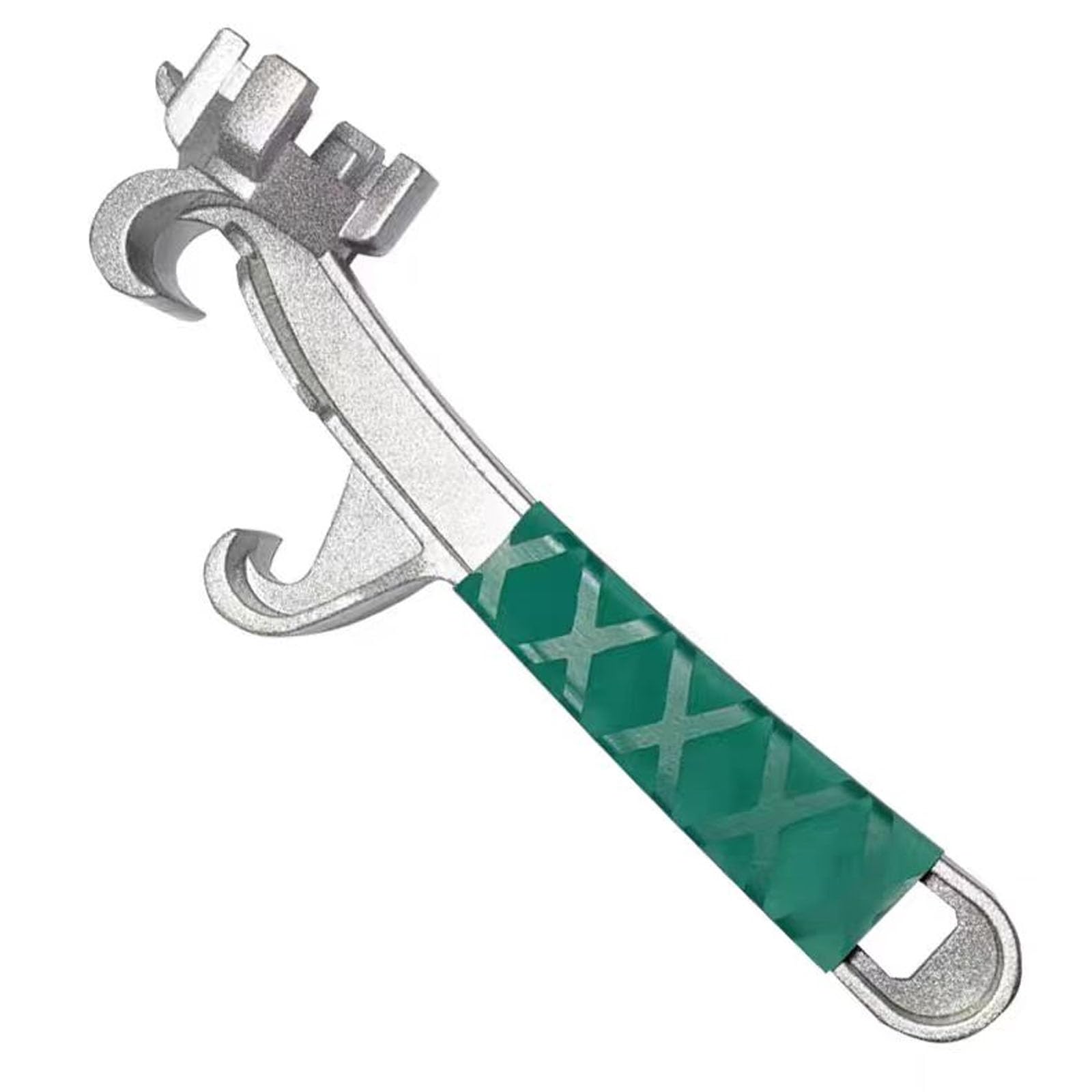 Aluminum Drum Wrench, Bung Wrench, Barrel Opener Tool for Opening 10 15 20 30 55 Gallon Drum, Fits 2" and 3/4" Bung Cap Red (1, Green)