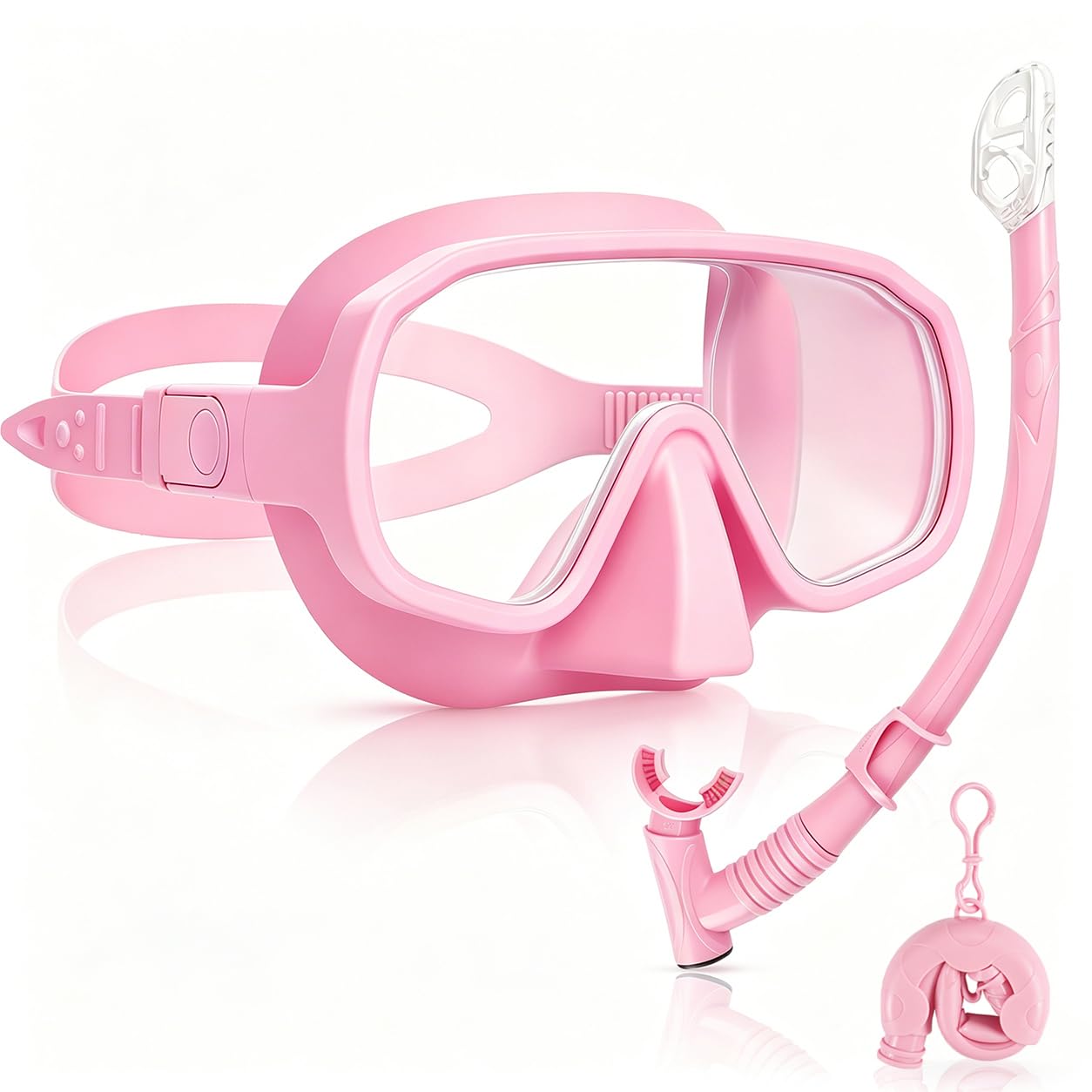 Qingning Kit de plongée pour adulte avec tuba et masque de plongée