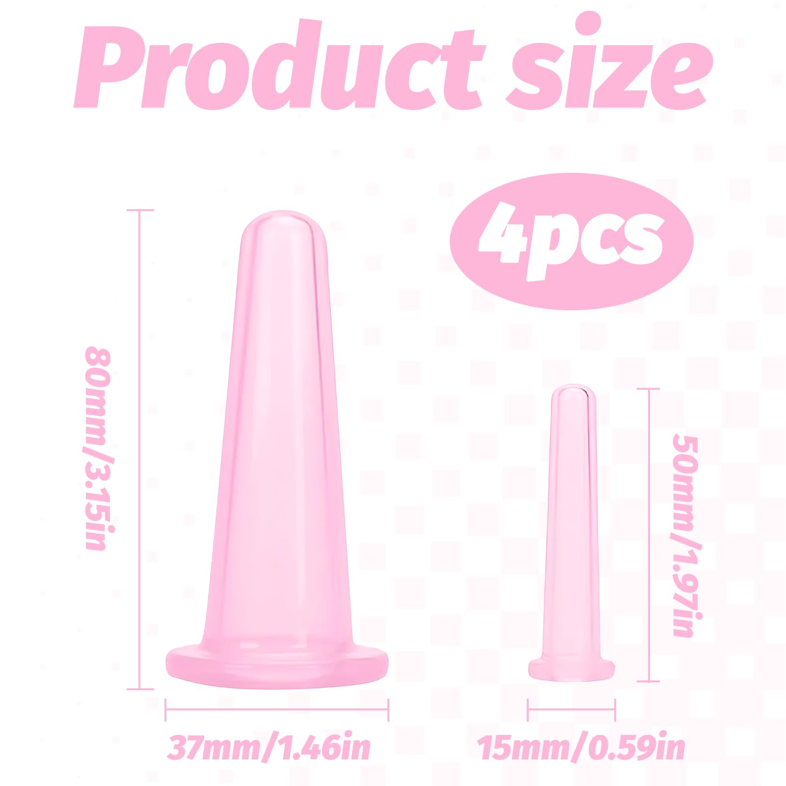 4pcs Ventouse Visage,Ventouse Visage Anti-Rides - Facial Lift