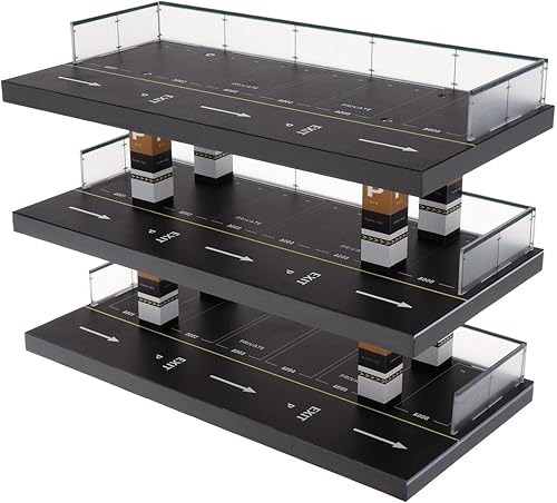 Miniatura 1 de Colcolo 164 paisaje Diorama estacionamiento vehículo garaje acrílico escaparate mesa, simulación estacionamiento vitrina decoración de escritorio,