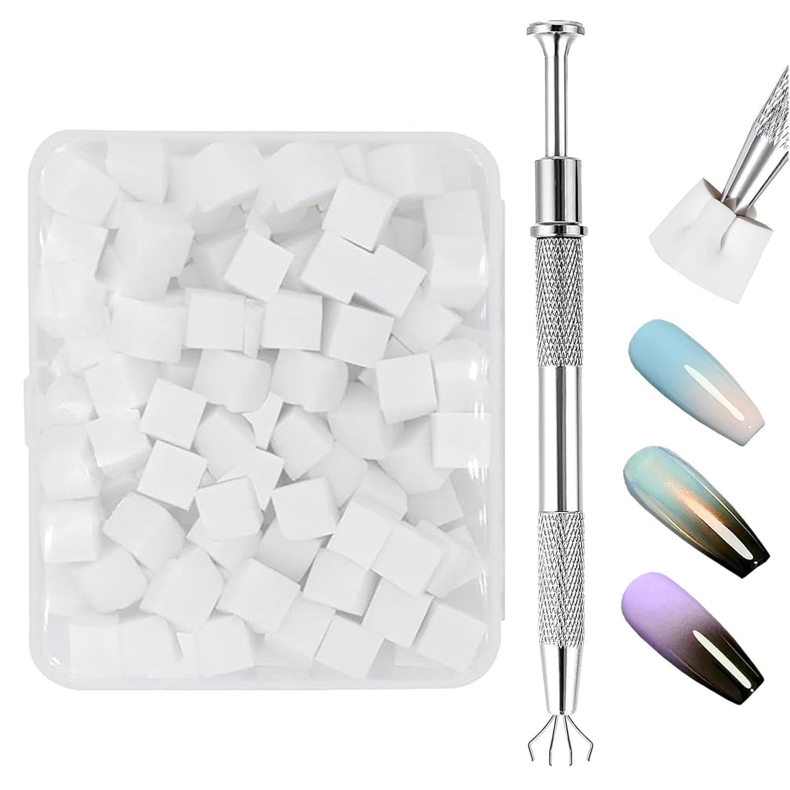 Muiltvoe Gradient Nail Sponge, Blending Sponge, Manicure Gradient Tool, Nails Blender, Grabbing Pen Tool, Salon Nails Art Kit, DIY Manicure Accessories