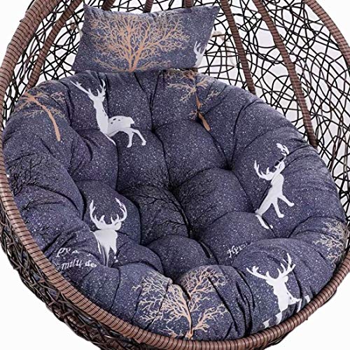 Cojín para silla de huevo colgante exterior grande y lavable diseño alce 2