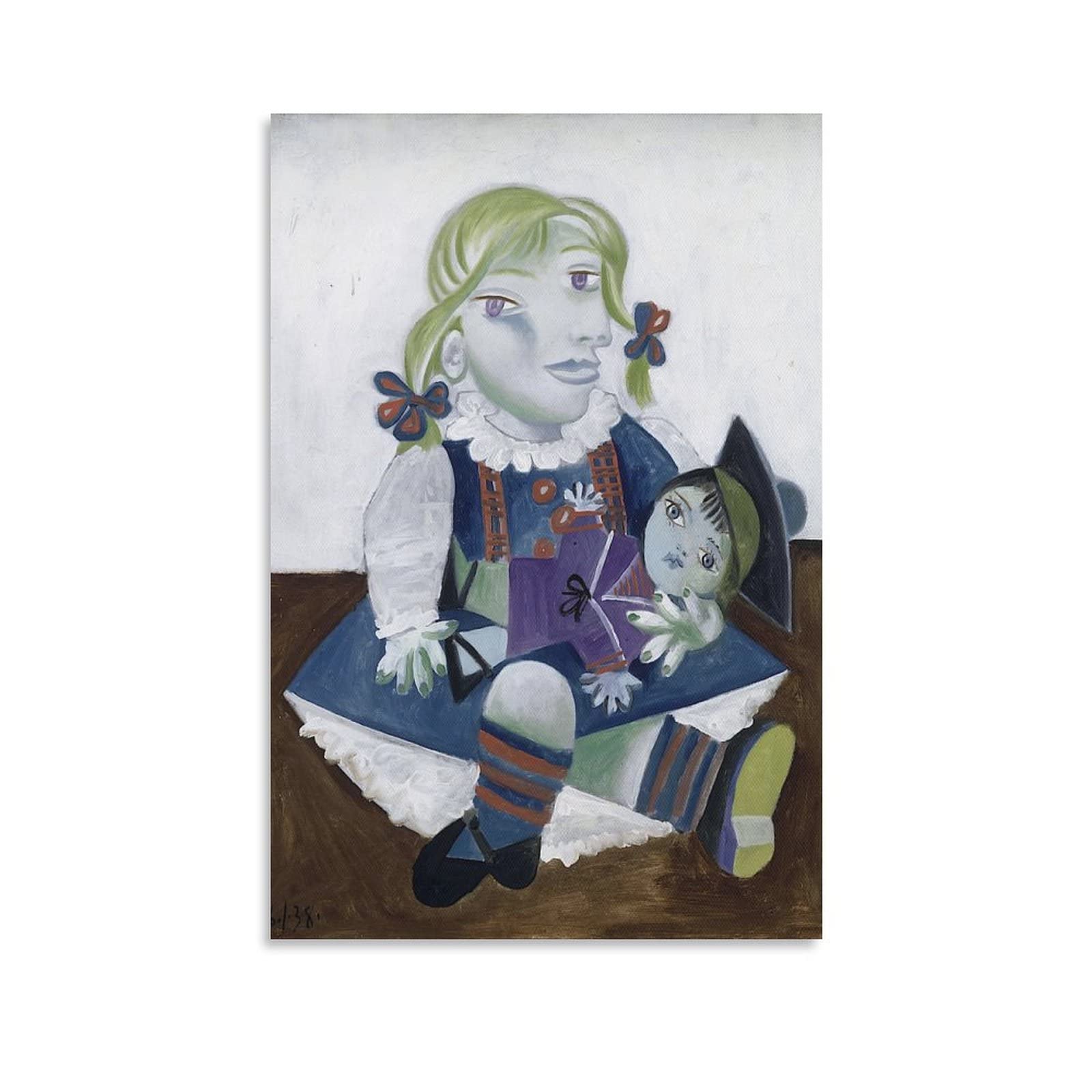 Amazon.co.jp: Pablo Picasso パブロ・ピカソ人形を抱くマヤ アート