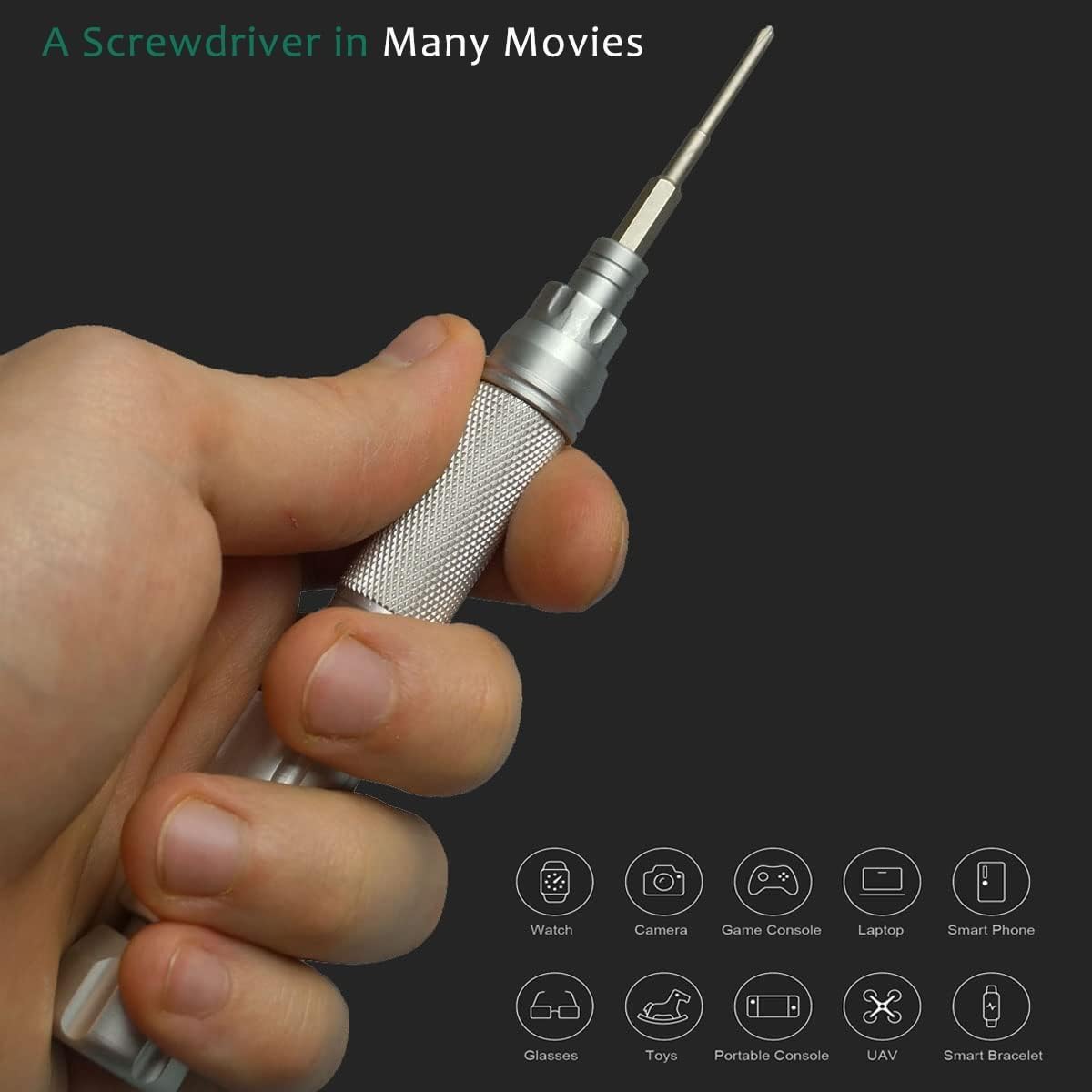 Precision Tools - Juego de destornilladores de precisión para reparación de teléfonos inteligentes, electrónicos, portátiles y otros dispositivos (23 piezas)