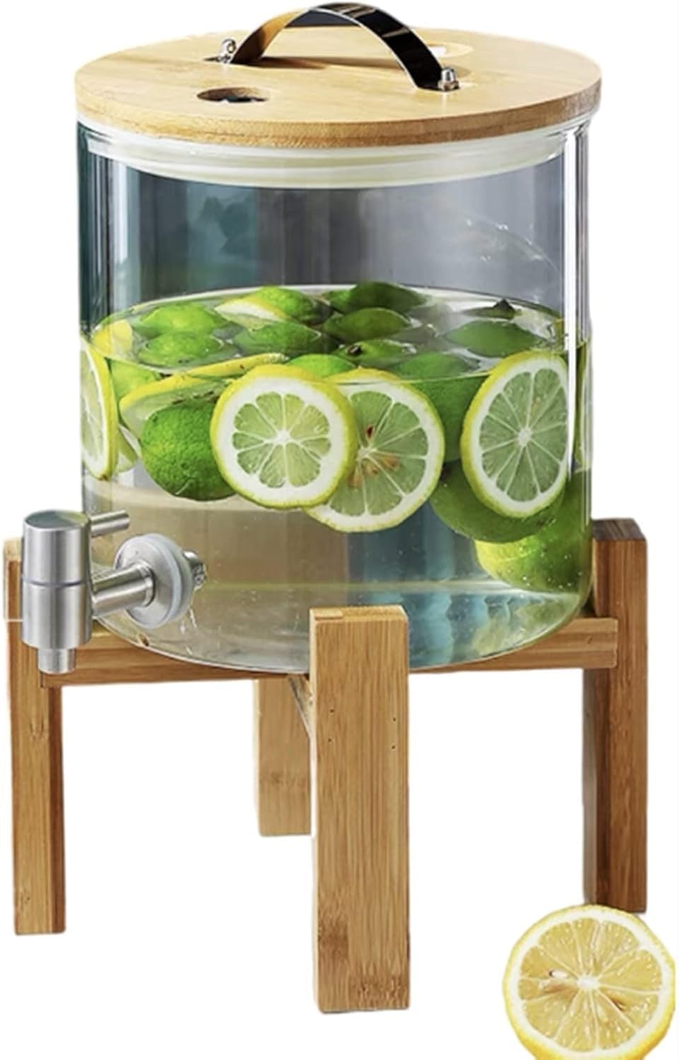 Szklany dzbanek na wodę o dużej pojemności 5L/8L/11L, zimny zbiornik, dozownik napojów lemoniadowych, wiadro do picia użytku domowego(5L)