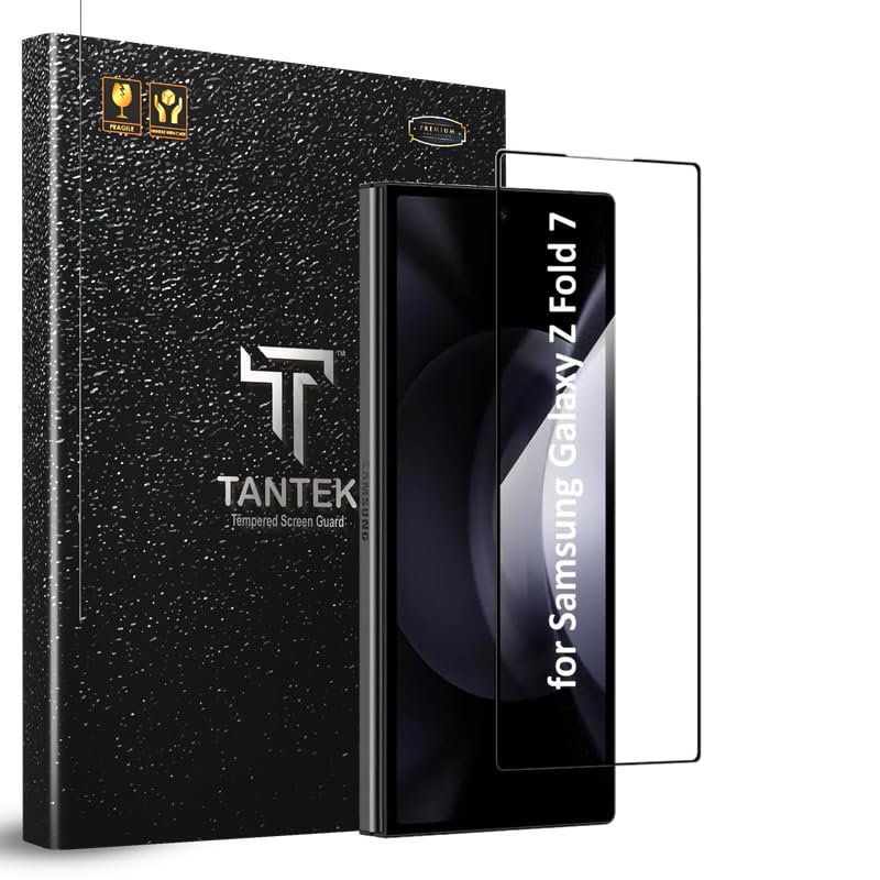 Image of TitanGuard Tempered Glass Screen Protector Guard for Samsung Galaxy Z Fold 7-9H Hardness, Military Grade, Anti-Static, Easy Installation Kit - 1 PACK