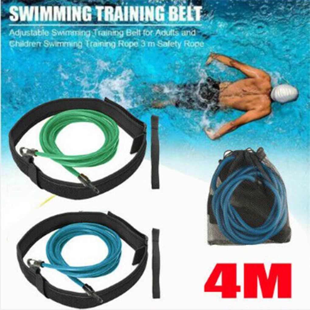 Ceinture de résistance pour entraînement de natation, exercice, gym, sports nautiques, professionnels, débutants, noir, 3 m
