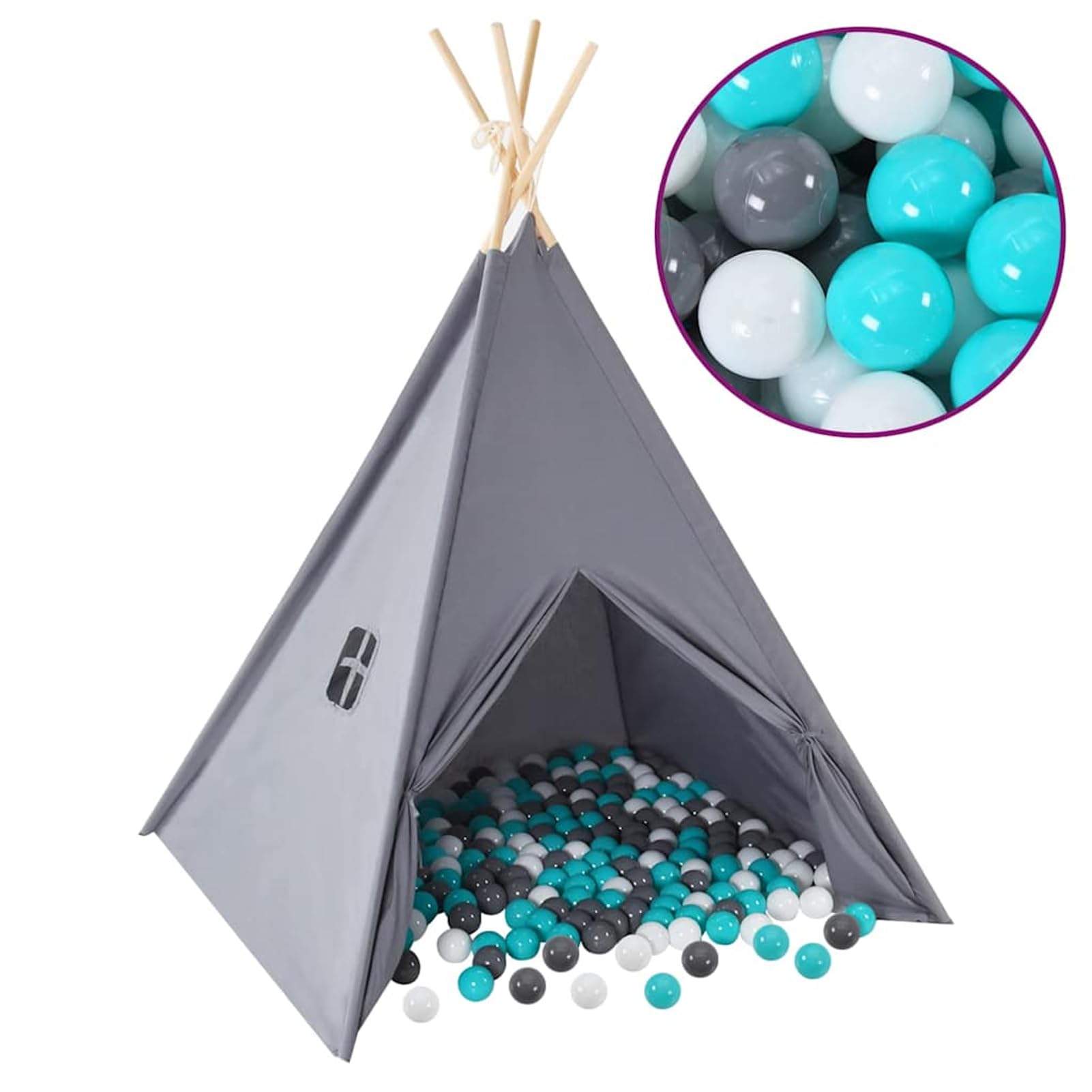 Homgoday Spielbälle für Bällebad, 250 STK. Mehrfarbig, PE, Durchmesser 6 cm, leicht und formstabil, für Babypool, Spielzelt und Planschbecken, ab 24 Monaten 93490