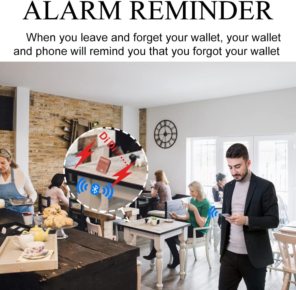 bluetooth anti lost wallets for men trackable wallet with gps position locator finder tracker