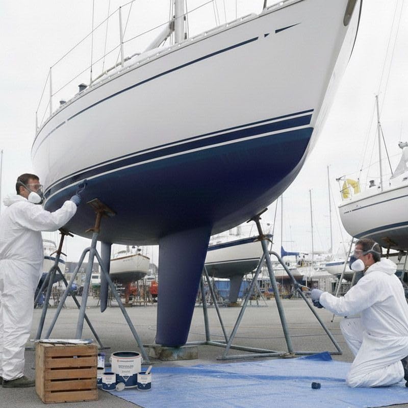 Orangemarine Antifouling Matrice Érodable Performance Peinture antisalissures Coque de Bateau – Protection Zones Moyenne à Forte salissure – 2,5 L