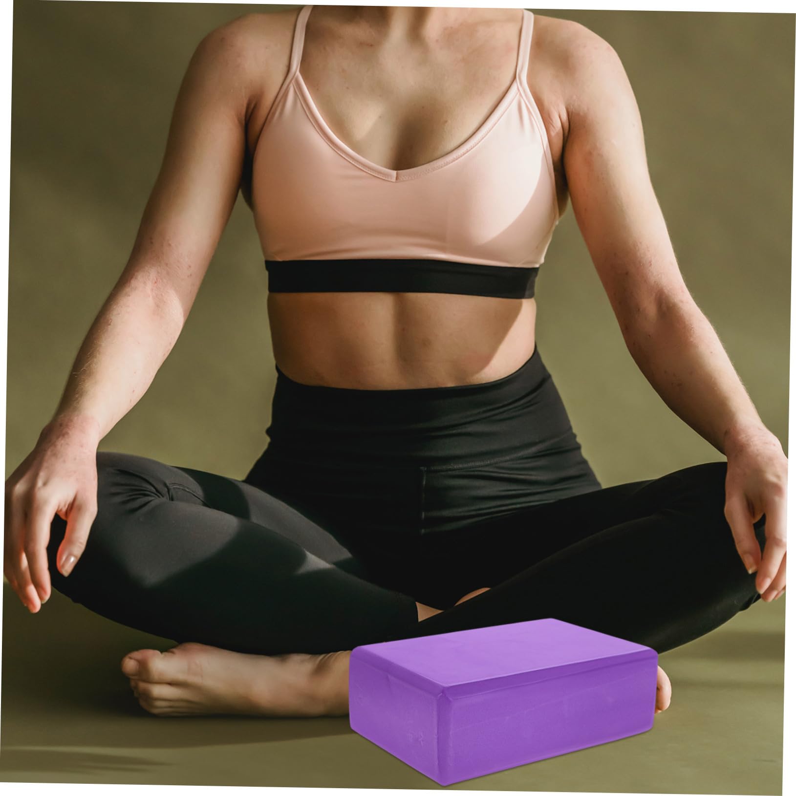 BESTonZON Blocchi Yoga con Cinghia per Estensione in Eva Porpora Set 3 Pezzi Design Leggero e Facile da Trasportare per Sessioni di Hot Yoga e Allenamenti in Ogni Luogo