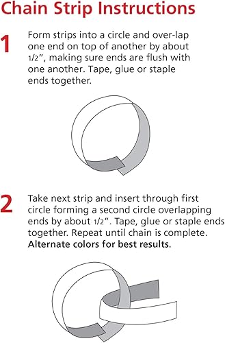 Vista 7 de Mighty Bright - Tiras de cadena de papel, 1 x 8 pulgadas, 180 unidades, varios