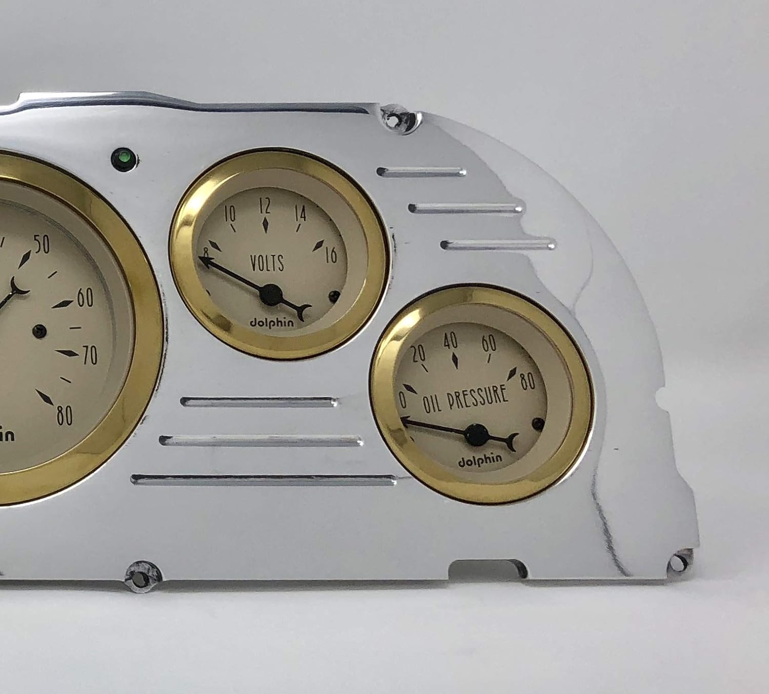 Dolphin Gauges 1960 1961 1962 1963 Chevy Truck 6 Gauge Dash Cluster Panel Set Programmable Gold