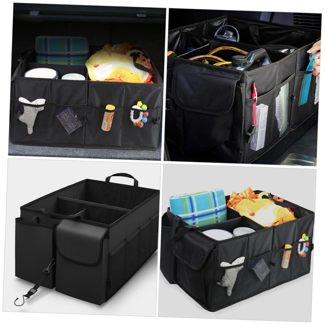 Kofferraum Organizer für Autos aus Oxfordstoff, Schwarz, Robust