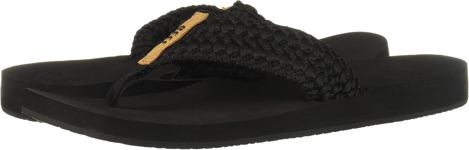 Reef Women's Cushion Threads Sandal 10 Black
