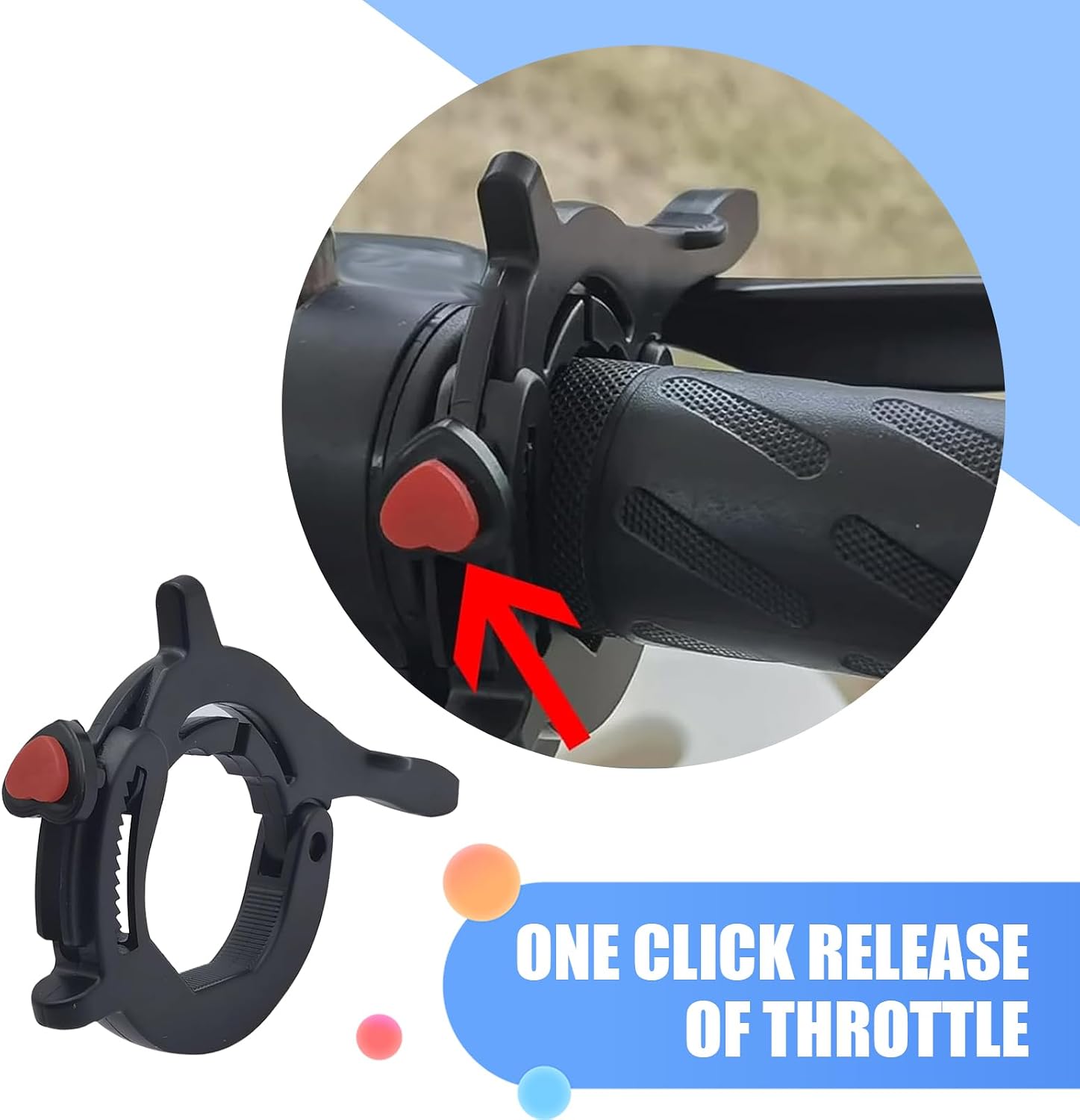 Motorcycle Throttle Cruise Control, Effort-saving Handlebar Auxiliary Booster, Portable Throttle Lock Control Accessory Lever, for Most Motorcycles Scooters (Black) image 5