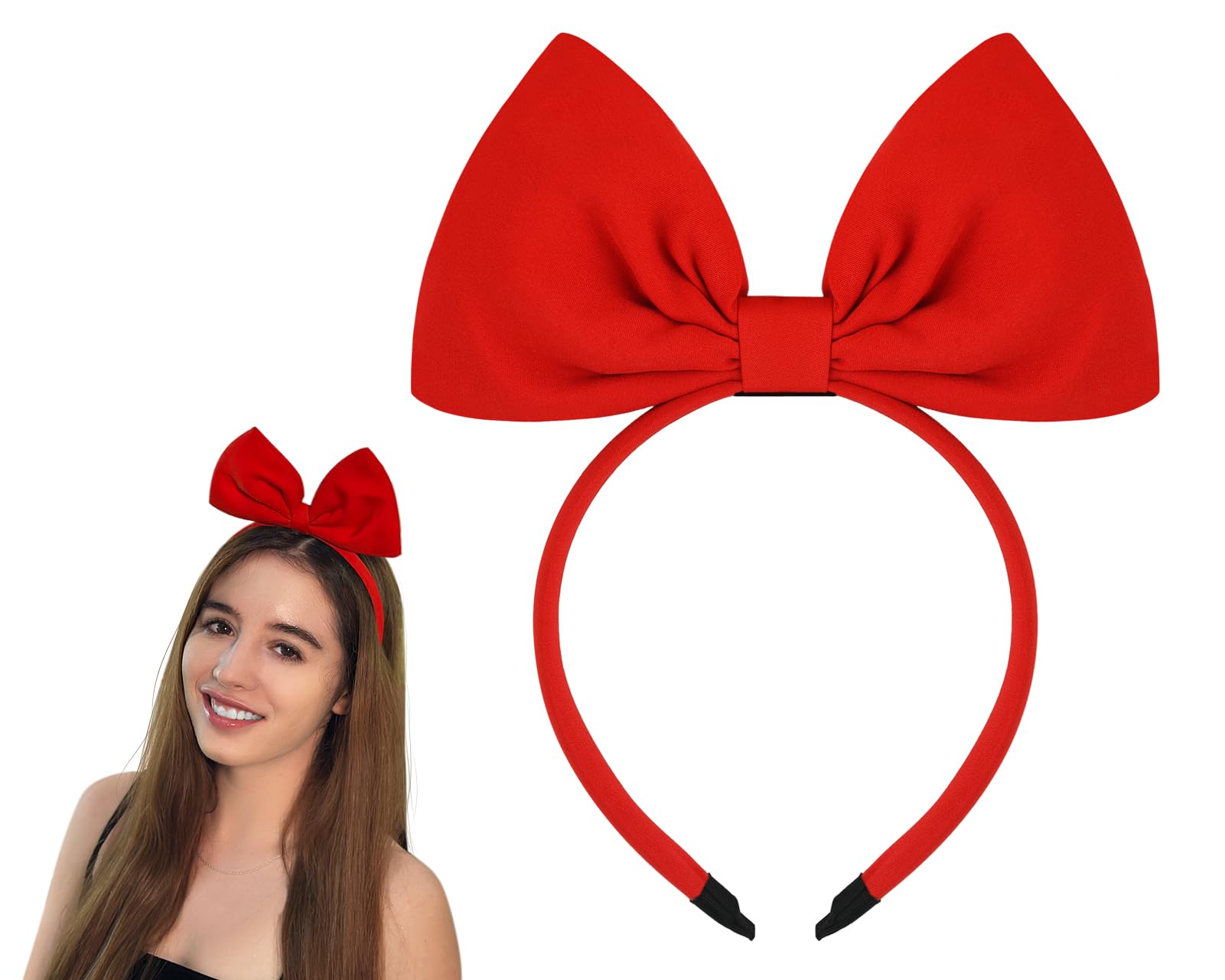 DS. DISTINCTIVE STYLE Big Red Bow Headband Head Band with Large Bow Women Cosplay Costume Accessories
