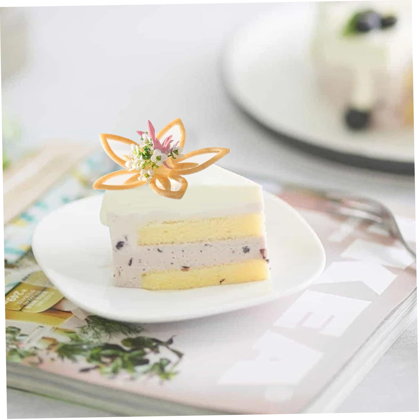 BEAHING Tuille Mallen Siliconen - Bloem & Geometrische Kant Mallen voor Cake Decorating DIY Easy Release Food Grade Bakken voor Voedsel