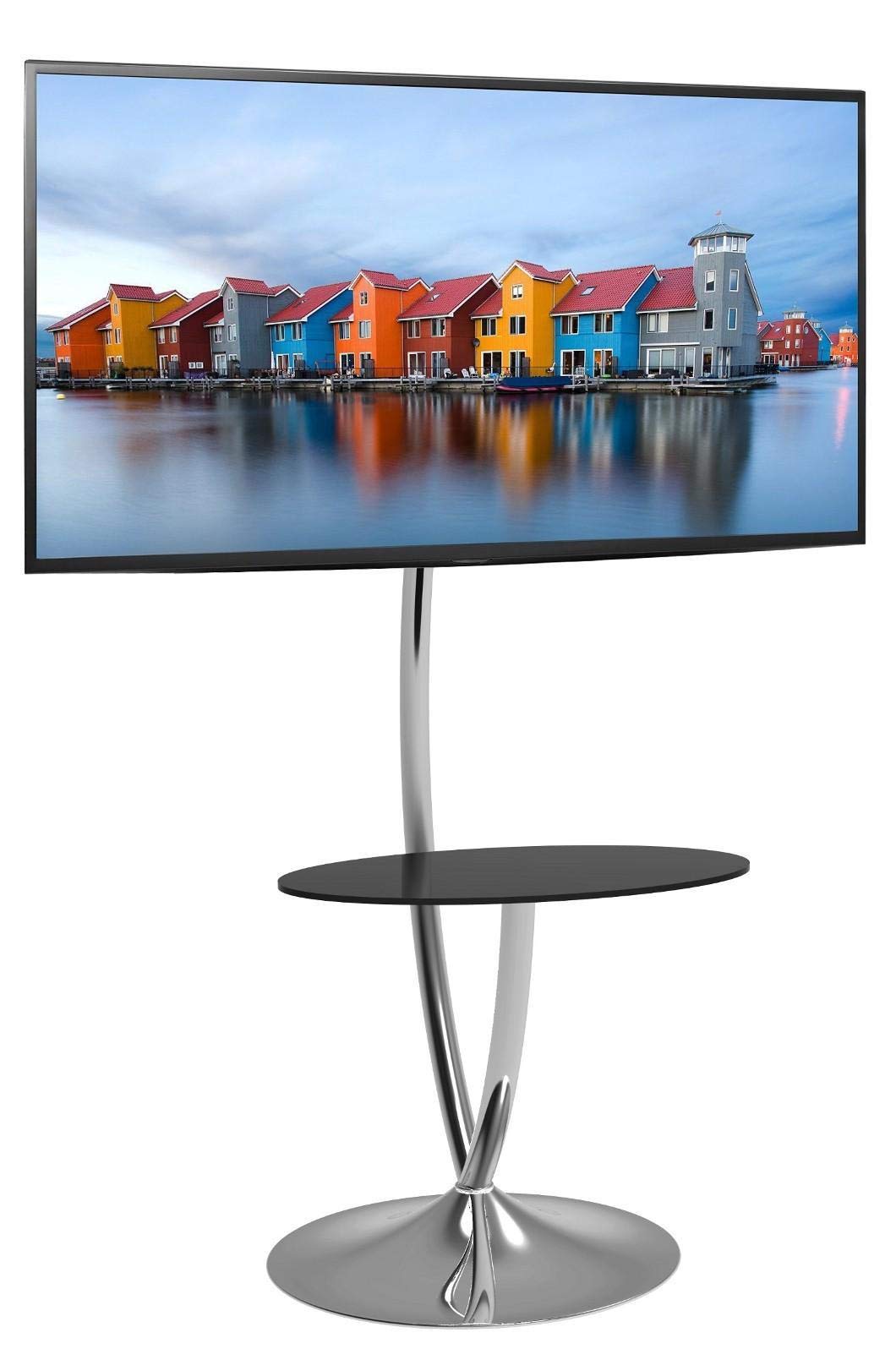 TECHLY ICA-TR13 SOPORTE DE PIE PARA PANTALLA PLANA 177,8 CM (70") SOPORTE DEL PANEL PLANO Y FIJO NEGRO, PLATA