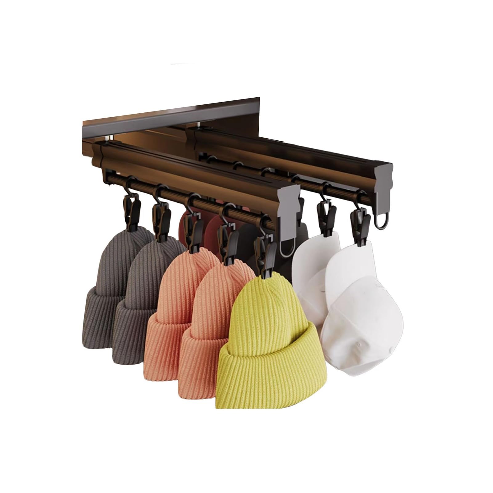 IUokLU A Telescopic Trouser Hanger with Sliding Rail,Clothes Garment Rack Organizer Holder for Closet Wardrobe,for Efficient Storage(Color2-56cm)