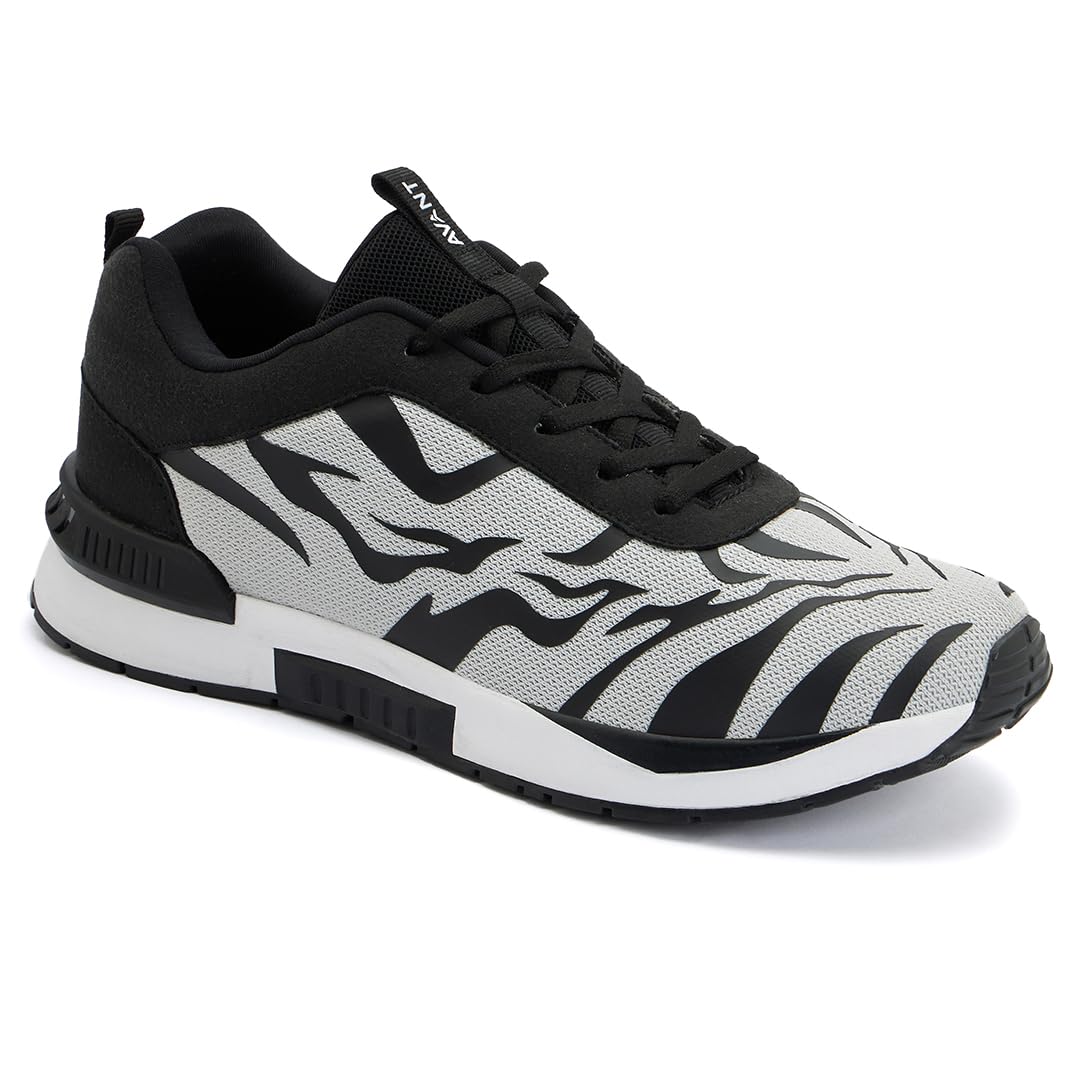 AVANT Mens Swag Sneaker Shoes- Soft Cushioned Insole, Slip-Resistant, Dynamic Feet Support, Arch Support & Shock Absorption, Trendy, Casual Footwear (AVMSH149CL01UK6_Black / Grey) (B0D37DDTVX) Amazon Price History, Amazon Price Tracker