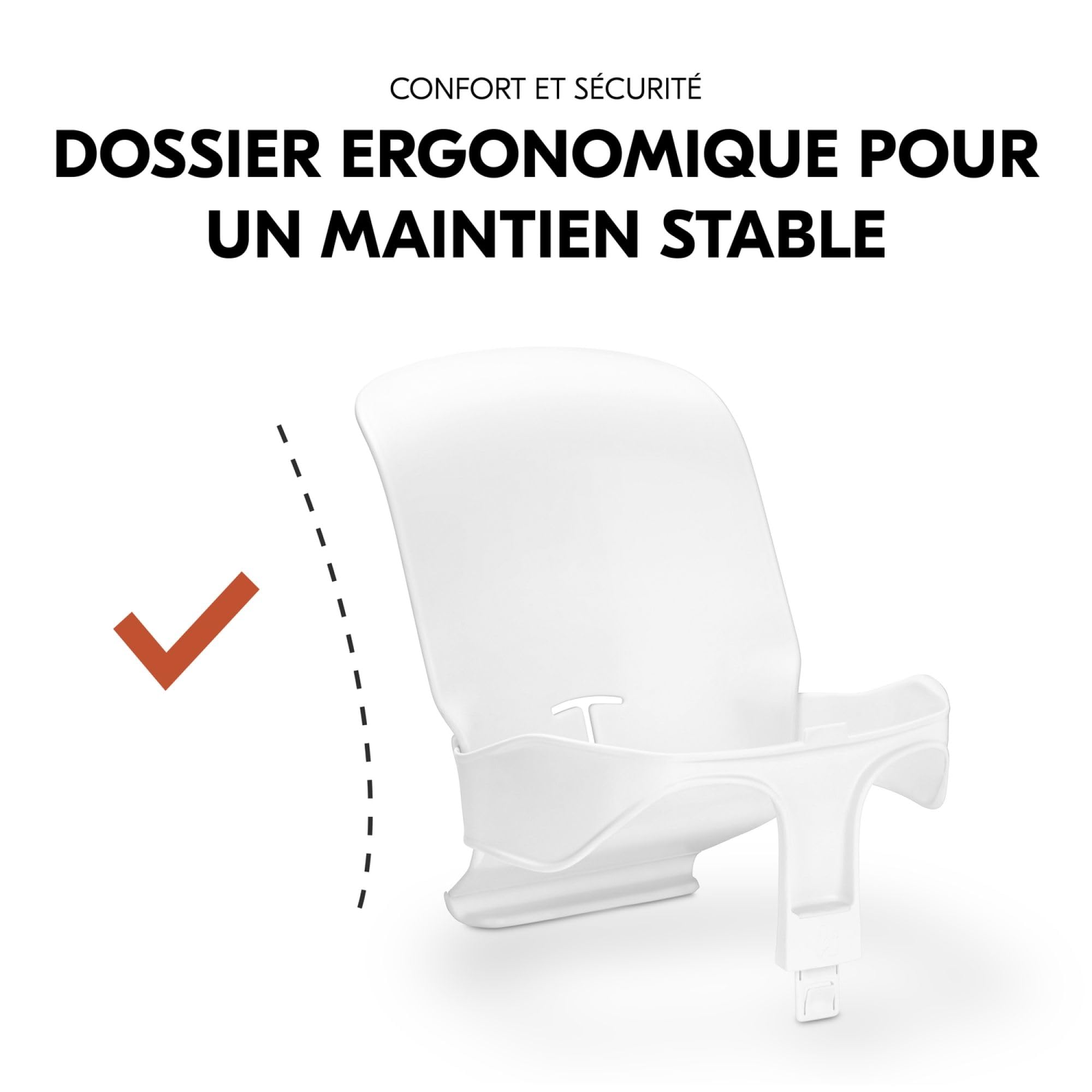 hauck Reduktor krzesełka dla niemowląt, Alpha+, beta+ i Arketa, od 6 miesięcy - ergonomiczny i regulowany reduktor krzesełka ewolucyjnego - montaż bez użycia narzędzi - biały