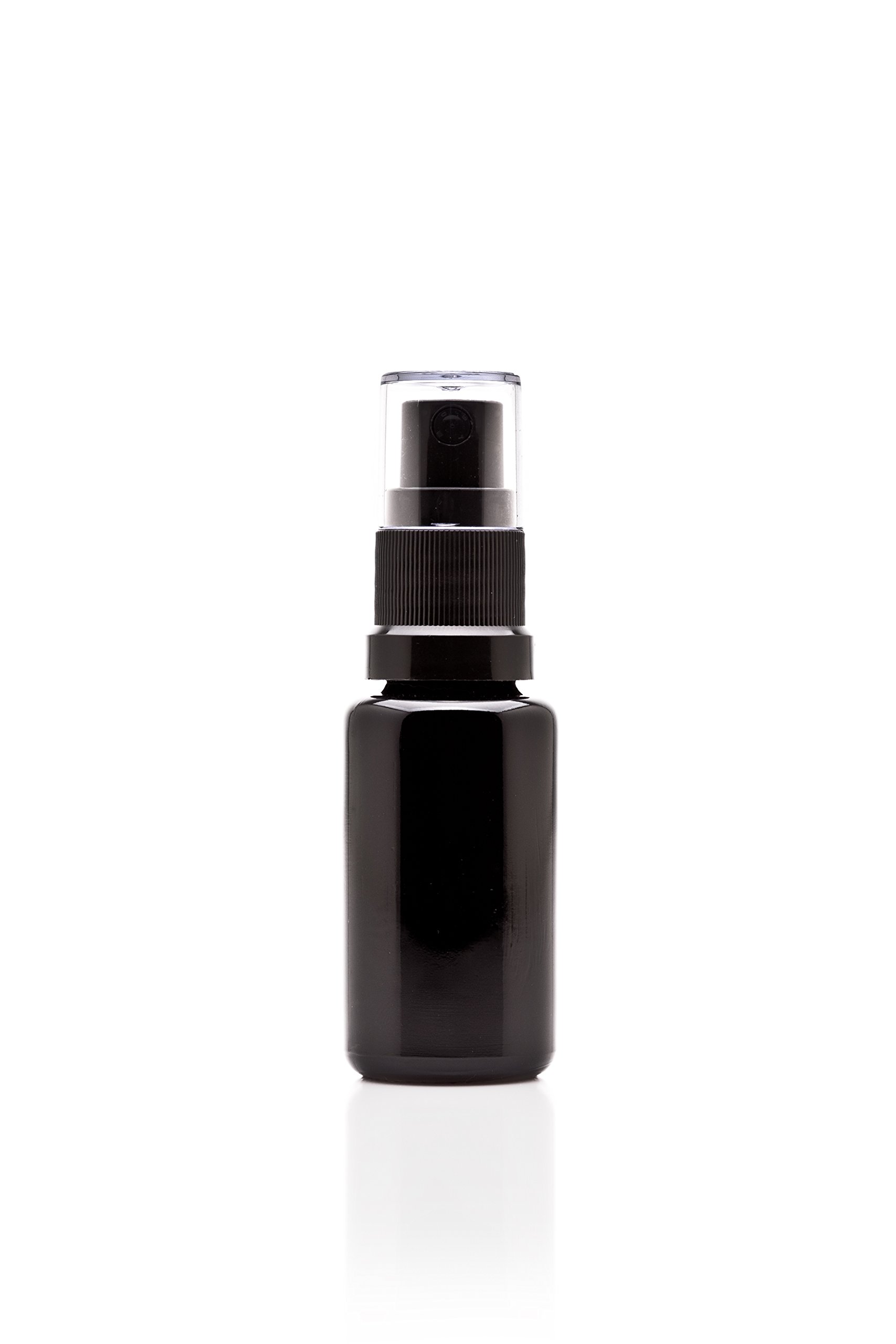 Infinity Jars 15 Ml (.5 fl oz) Black Ultraviolet Glass Fine Mist Spray Bottle Cleaning Products Refillable Containers Homemade Perfume Blends Room, Sprays Bath Beauty Hair, Screw Top Bottles