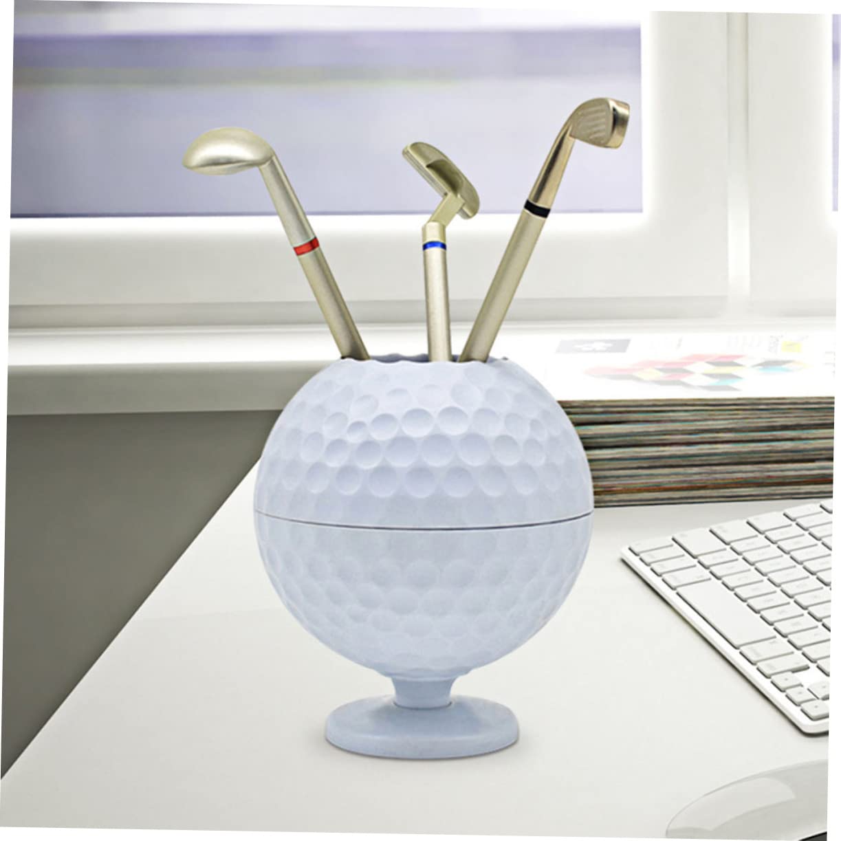 VILLCASE 3sets Portapenne Golf Decorazione Scrivania Per e Casa Per Appassionati Golf Organizer Per Penne e Idea Per Compleanni e