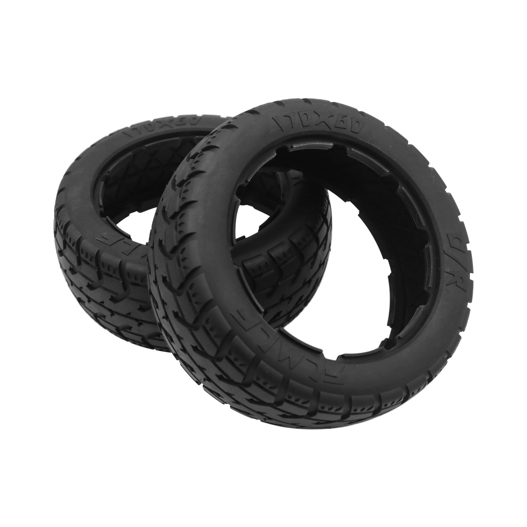 FLMLF RC High Simulation with Fabric Front Onroad Tires (Set of 2PCS) for 1:5 Scale RC HPI ROFUN ROVAN Kingmotor Baja 5B SS