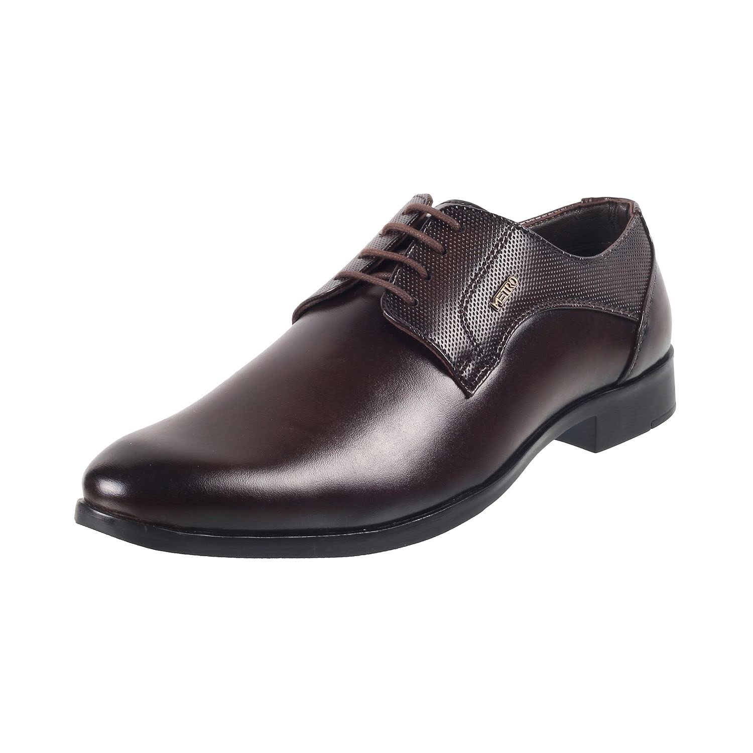 Metro Men Brown Leather Formal Lace-up Shoe UK/6 EU/40 (19-72) (B0BQHQ59GQ) Amazon Price History, Amazon Price Tracker