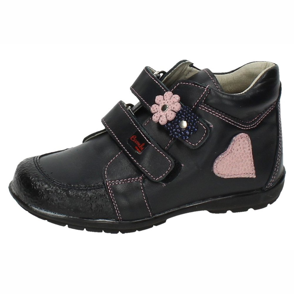Botitas Para Niñas Flexibles Azul Marino Con Lazo Chuches