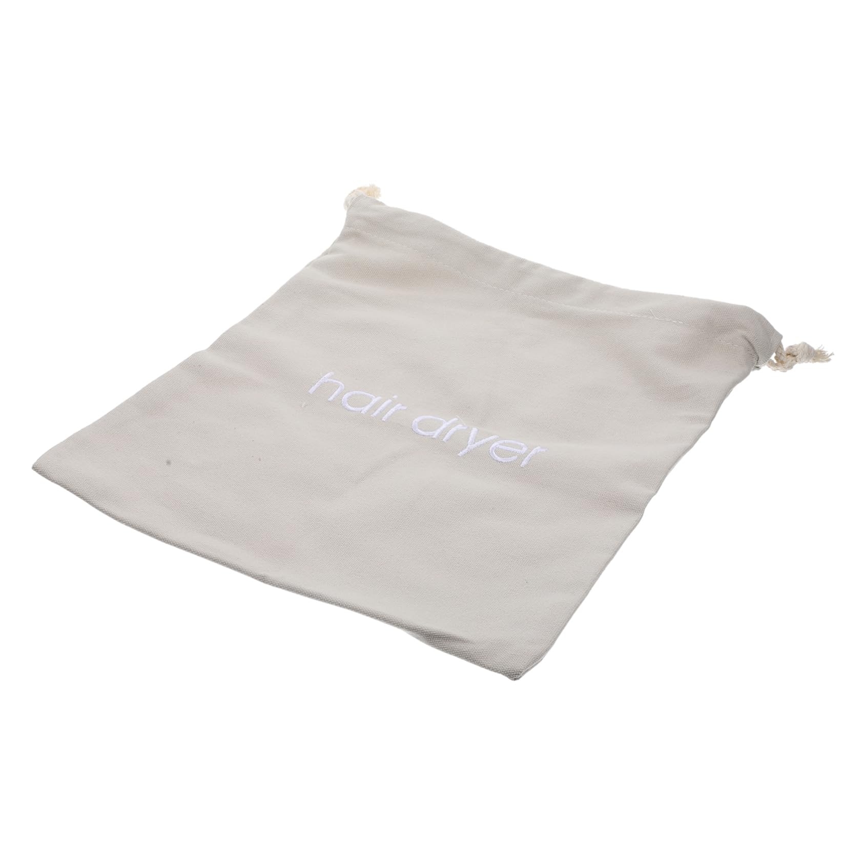 Didiseaon Hair Dryer Portable Drawstring Pouch for Hair Dryer Storage for Home Hotel Dormitory Outdoor Use Dust Design Light Grey with Embroidered Text