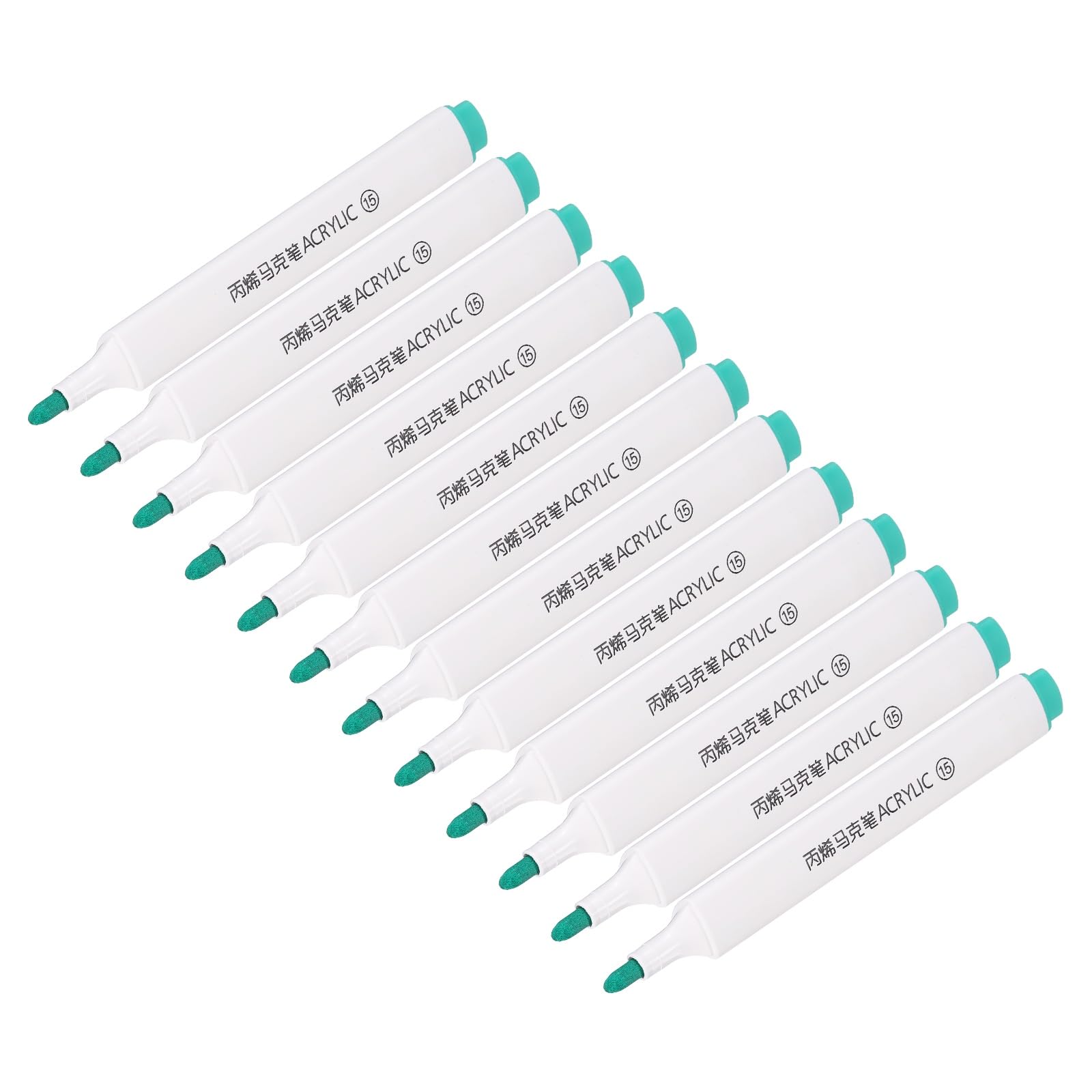 PATIKIL Acrylic Paint Marker Pens, 12Pcs Bold Tip Paint Pen Waterproof Water Based for Rock Painting Wood DIY Craft Glass Ceramic Canvas, Teal Green