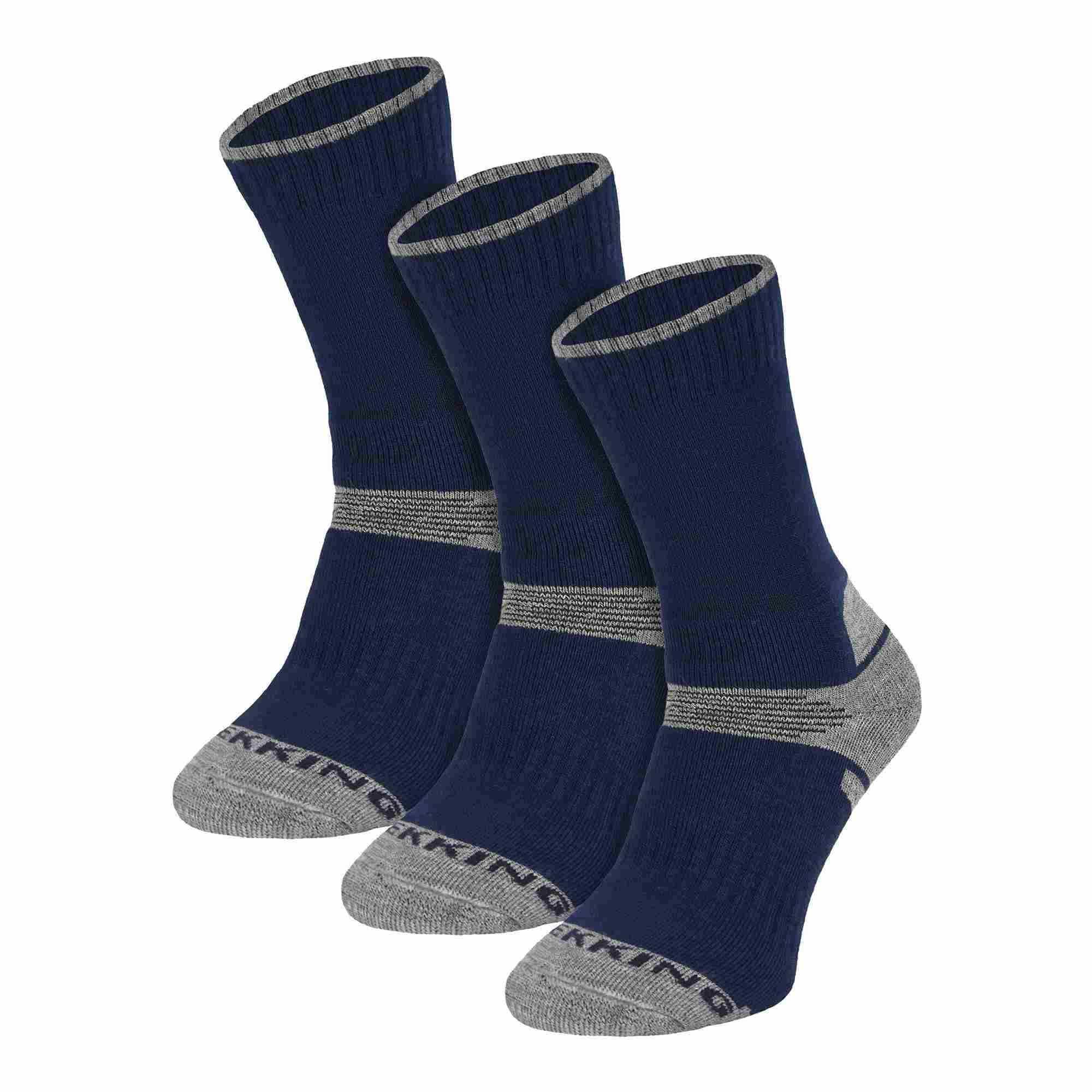 3 Pair Multipack Kids Merino Wool Hiking Socks | Lightweight Anti Blister Socks for Boys & Girls