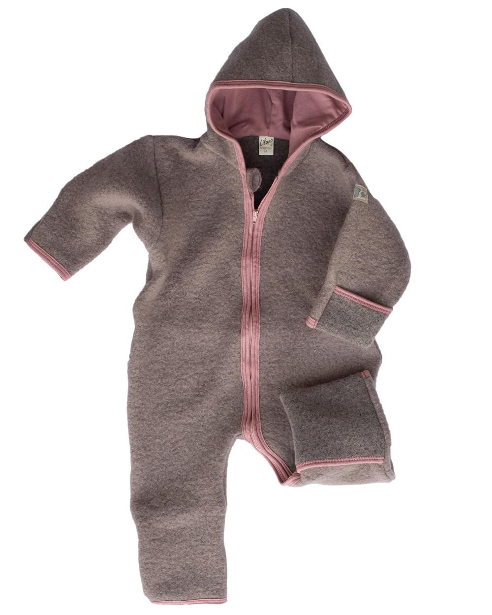 Lilano, Dicke Baby Decke, 100% Wolle (kbT), 90x85 cm (Mauve)