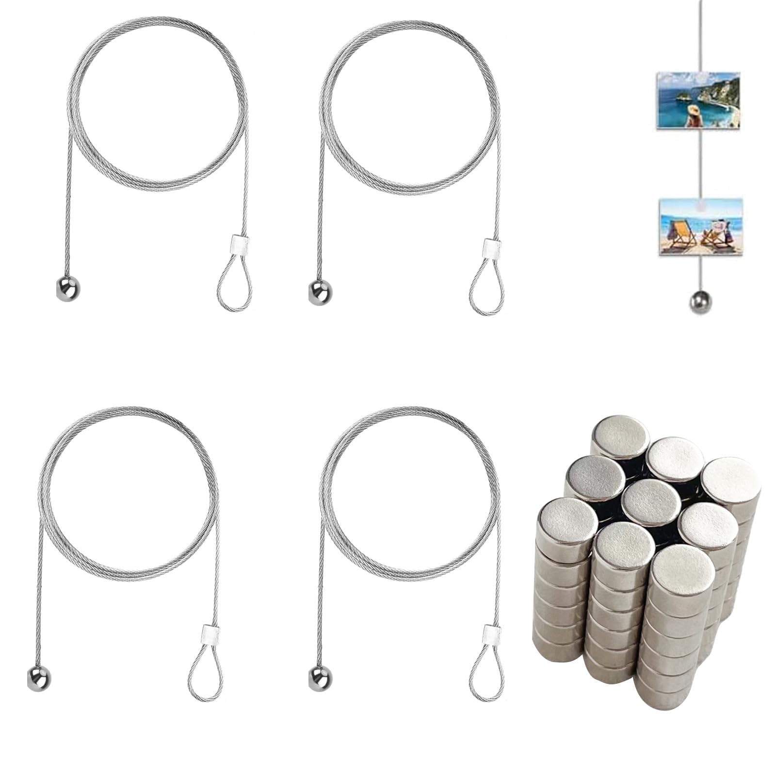 IKEDE Lot De 10 Aiants Puissants En Néodye Avec Trou Fraisé, Vis En Acier Inoxydable Pour