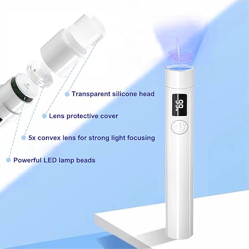Miniatura 5 de Kit de luz UV de mano 3 en 1, soporte portátil con pantalla LCD, lámpara de uñas LED UV inalámbrica para manicura casera