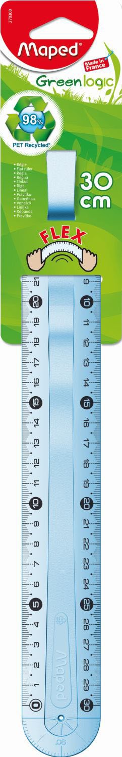 Maped Green Logic Règle plate 30 cm Bleu Cristal