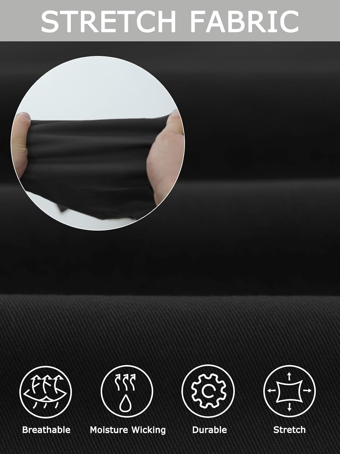 Plaid&Plain Men's Slim Fit Khaki Pants Stretch Cropped Chino Skinny Pants - Image 6