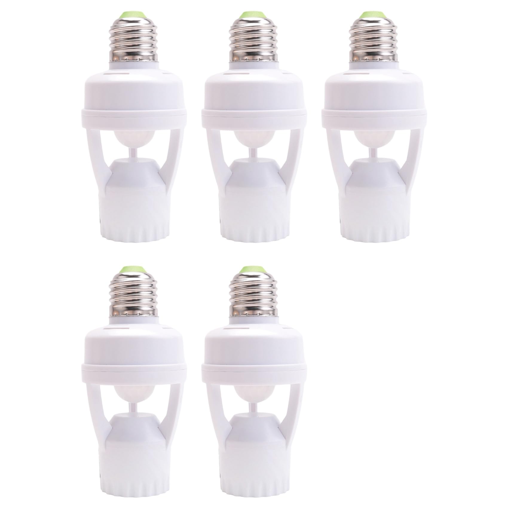 Hndhbfgrt 5X AC110-220V 360 Degrees Pir Induction Motion Sensor IR Infrared Human E27 Plug Socket Switch Base LED Bulb Lamp Holder