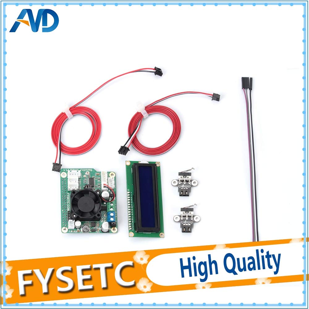 3D Printer - NanoDLP Shield V1.1 Expansion Board with DRV8825 Controled MOS + LCD1602 with I2C 1602 LCD Module Screen + 2pcs Switch Endstops