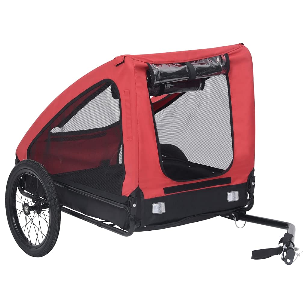 Remolque de bicicleta para mascotas, amarillo y negro