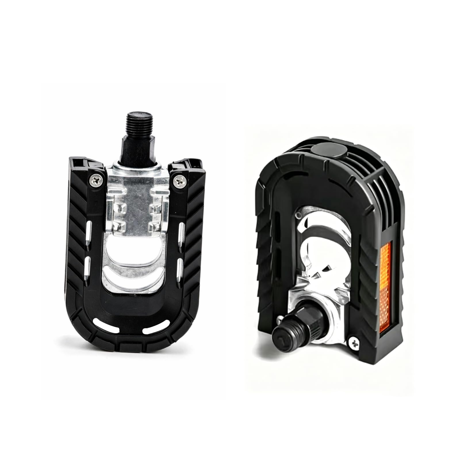 2 sztuki peda?ów rowerowych z reflektorami, peda?y rowerowe 9/14 cm, antypo?lizgowe, zestaw peda?ów CNC aluminiowych dla rowerów MTB, rowerów górskich, szosowych, elektrycznych, rowerów miejskich Peda
