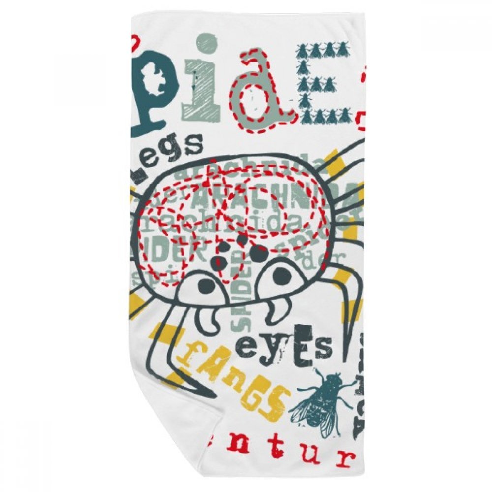 Serviette de bain aventure araignée 35x70cm idéale pour le sport et voyage
