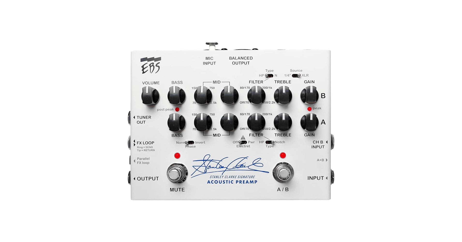 ベース EBS Stanley Clarke Signature Preamp EBS Pedal - Stanley Clarke Signature Preamp - Lunchbox Audio