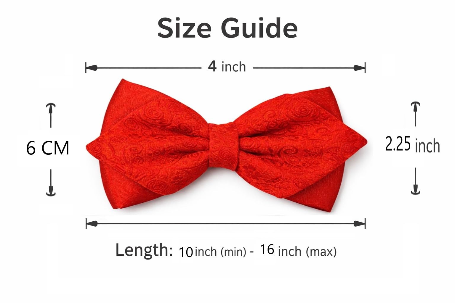 GOOD 1 STORE Kids Pre-tied Bow Tie for Boys, Formal & Casual Adjustable Diamond Design Bowtie Age 3-13 Years (Red) 3