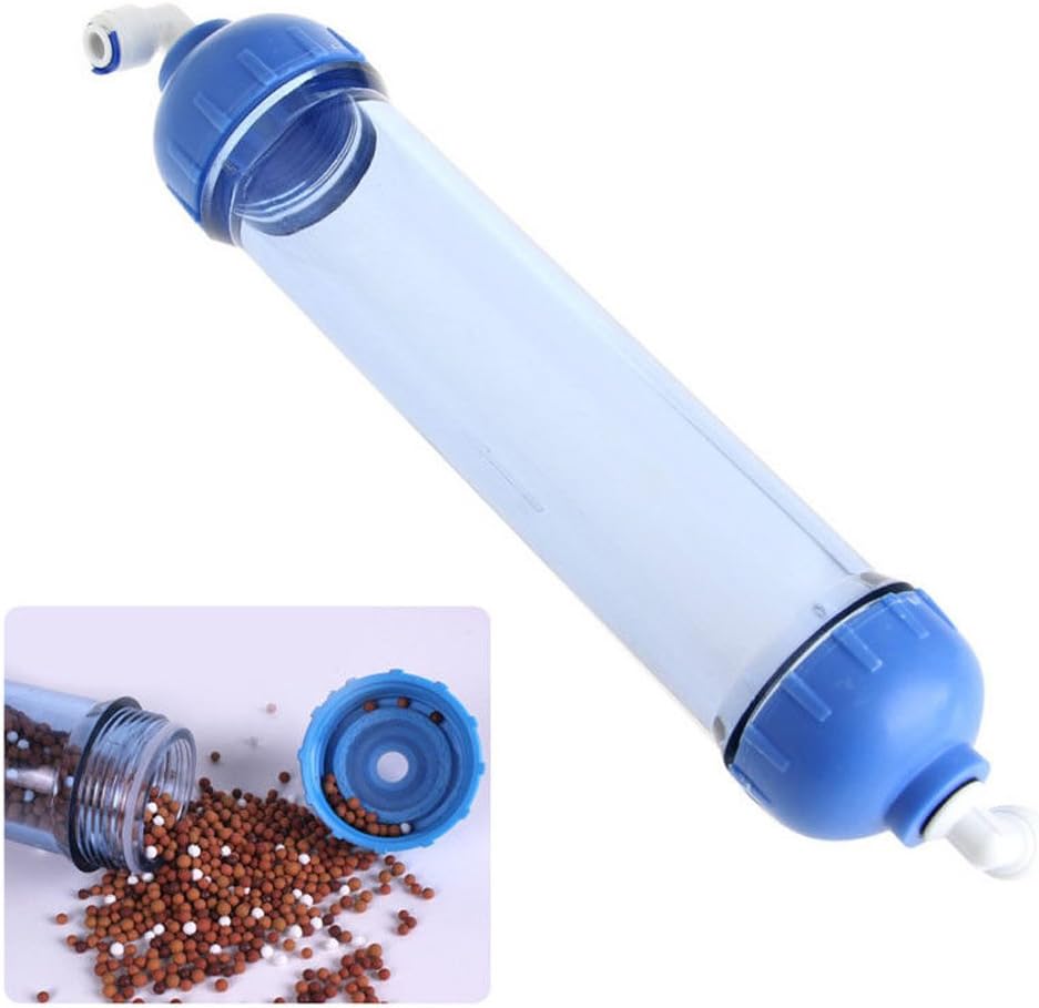 Replacement Water Filter Housing Fill Shell Filter Tube Transparent Reverse Osmosis,Two Open Ends, Refillable Inline Filter Reverse Osmosis(1 Pack)