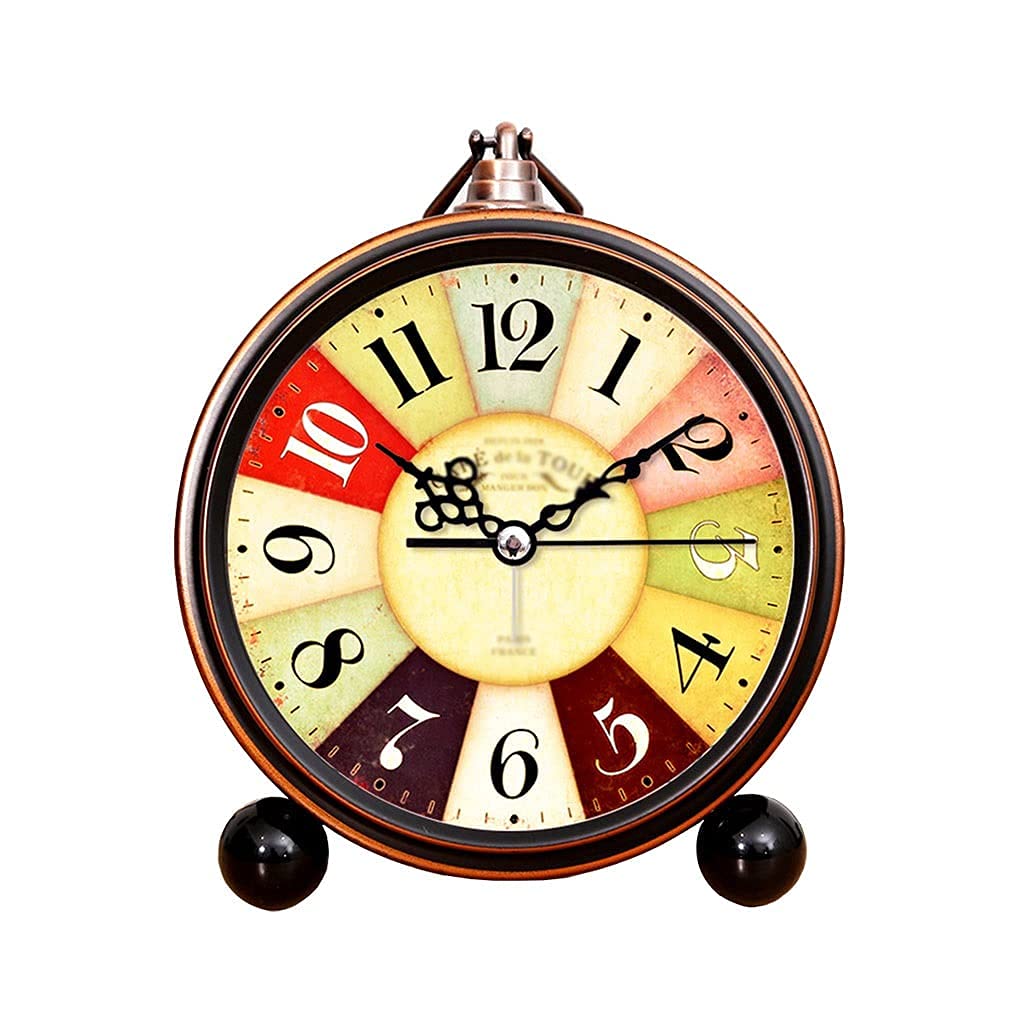 Reloj de mesa retro con acabados clásicos para el hogar