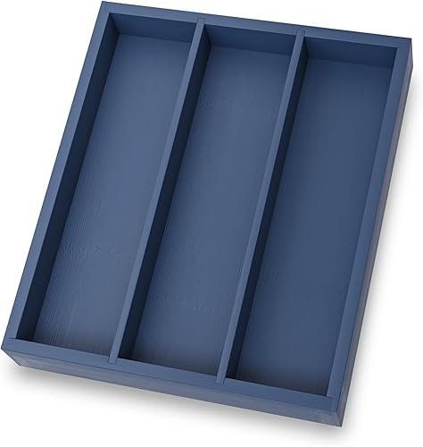 Miniatura 8 de Organizador de cubiertos de bambú para cajones de cocina, organizador de utensilios de cocina, bandeja organizadora de cubiertos para cubiertos,